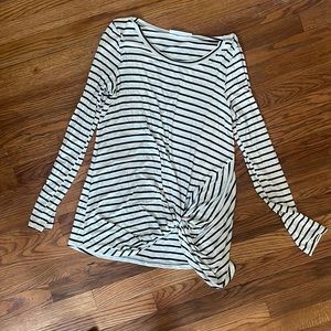 Striped long sleeve tye shirt